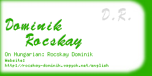 dominik rocskay business card